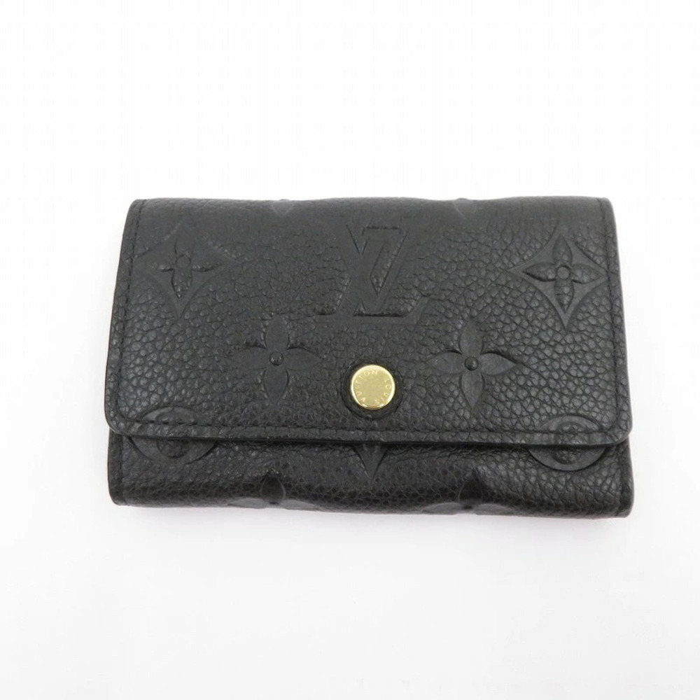 LOUIS VUITTON Monogram Empreinte Key Case Wallet Multicles Black